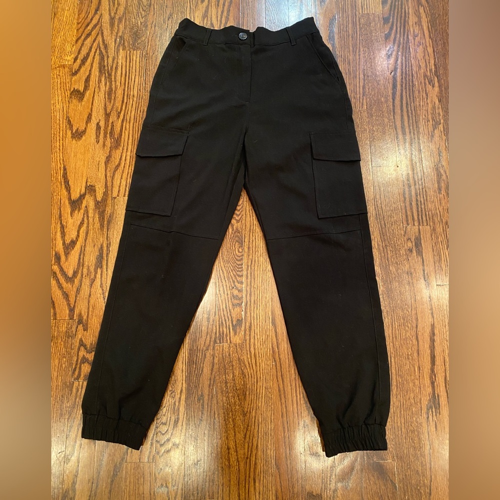 Love Tree Black Cargo Jogger Pants Size Small